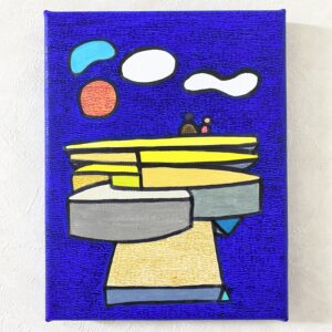 アクリル画 のおすすめ作品・人気作家 抽象画 アクリル画 カラフル ブルー 心象風景 風景画 或る日、或るところ インテリア絵画 アート