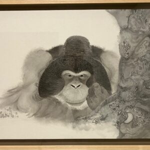 日本画 のおすすめ作品・人気作家 墨 墨絵 日本画 猿 いつまでも インテリア絵画 アート