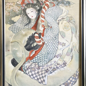 絵画 のおすすめ作品・人気作家 人外　絹本　歌舞伎　古代ロマン　道成寺　安珍清姫　蛇 歌舞伎連作「京鹿子娘道成寺 / 花子」 インテリア絵画 アート