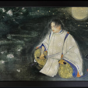 絵画 のおすすめ作品・人気作家 歴史ロマン　卵黄テンペラ　日本画　西行　佐藤義清　　 連作平安不良少女「西行出家図-さいぎょうしゅっけのず」 インテリア絵画 アート