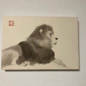 日本画 のおすすめ作品・人気作家 ライオン 墨 墨絵 日本画 ひととき インテリア絵画 アート