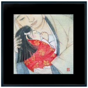 絵画 のおすすめ作品・人気作家 歴史妄想画　卵黄テンペラ　日本画　待賢門院　平安時代 連作平安不良少女「溺愛」 インテリア絵画 アート