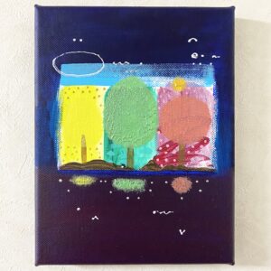 アクリル画 のおすすめ作品・人気作家 抽象画 アクリル画 カラフル ネイビー 心象風景 風景画 きせつかん インテリア絵画 アート