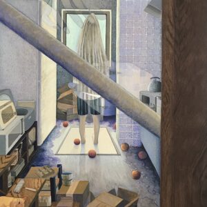 絵画 のおすすめ作品・人気作家 夜，部屋，キッチン，影，猫，心，人 命の手触り インテリア絵画 アート