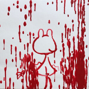 アクリル画 のおすすめ作品・人気作家 赤 うさぎ ワンピース 羽 No title インテリア絵画 アート