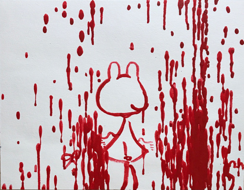 アクリル画 のおすすめ作品・人気作家 赤 うさぎ ワンピース 羽 No title インテリア絵画 アート