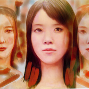 版画 のおすすめ作品・人気作家 人物 女性 顔 3姉妹1/5(人912) インテリア絵画 アート