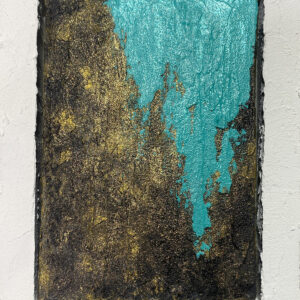 アクリル画 のおすすめ作品・人気作家 エメラルド ゴールド テクスチャアート ミニアート Rock インテリア絵画 アート