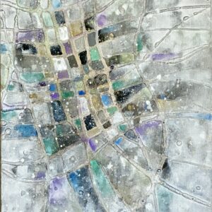 アクリル画 のおすすめ作品・人気作家 シルバー モノトーン,抽象画 Silent Air 交差 インテリア絵画 アート