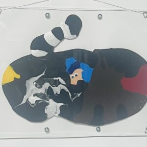 絵画 のおすすめ作品・人気作家 アクリル かわいい けったい デカルコマニー 乗り物 汽車 現代アート 蒸気機関車 鉄道 じょうききかんしゃ インテリア絵画 アート