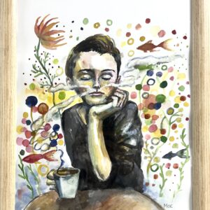 イラスト のおすすめ作品・人気作家 魚 コーヒー 世界 夢 コーヒーからはじまる世界 インテリア絵画 アート