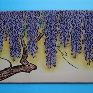 日本画 のおすすめ作品・人気作家 植物 藤 うるし 漆画　「勢春の藤」 1973 インテリア絵画 アート