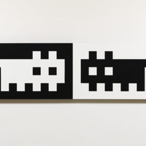 アクリル画 のおすすめ作品・人気作家 モノクロ 抽象画 猫 白 黒 Fateful Encounter インテリア絵画 アート