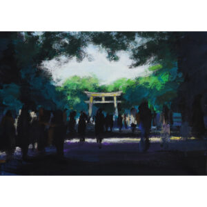 アクリル画 のおすすめ作品・人気作家 森 外国人 明治神宮 神社 鎮守 鳥居 鳥居 インテリア絵画 アート