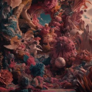 その他 生成AI作品 仮想の惑星 インテリア絵画 アート