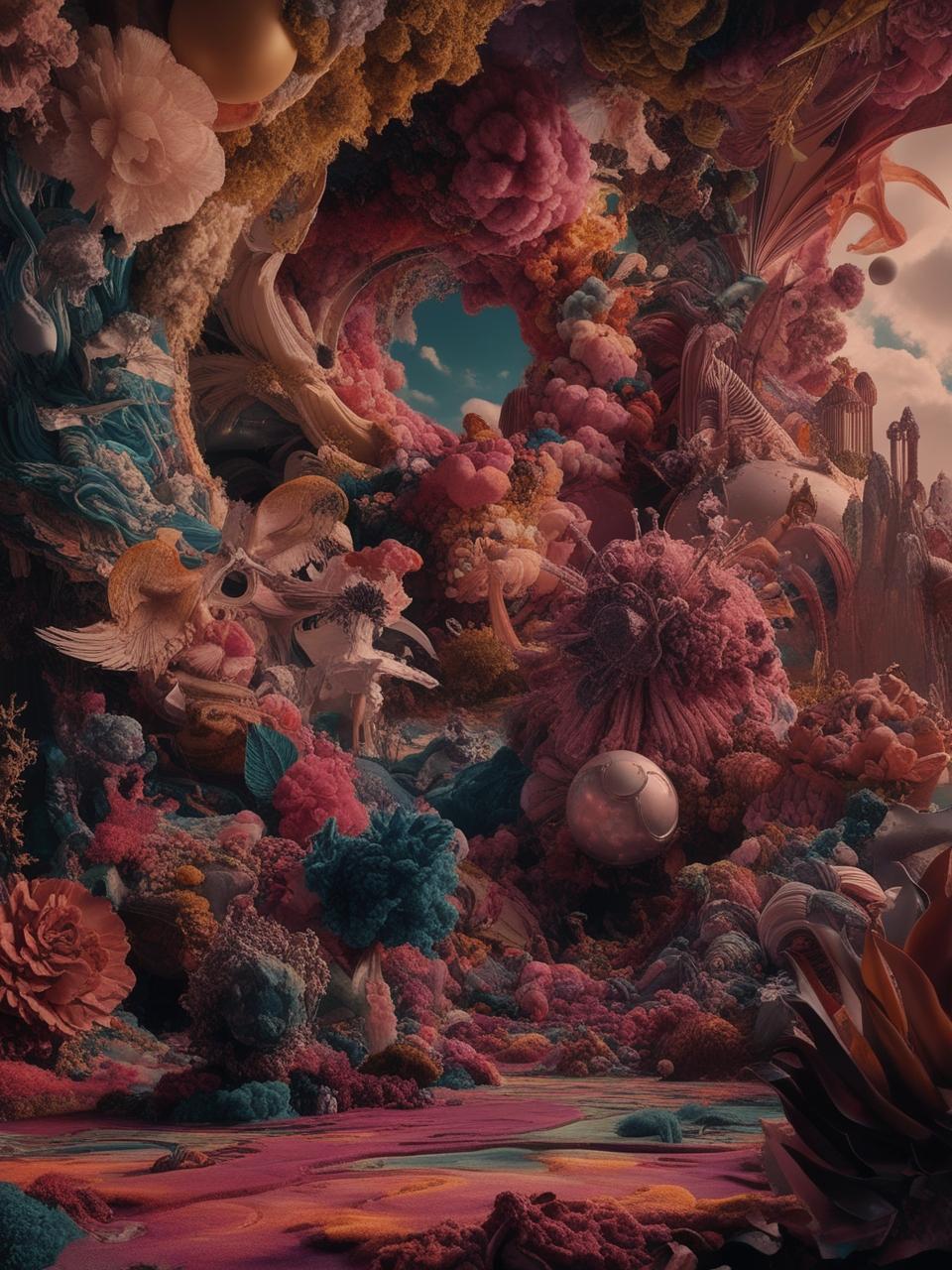 その他 生成AI作品 仮想の惑星 インテリア絵画 アート