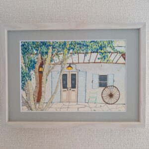アクリル画 のおすすめ作品・人気作家 ファンタジー　アクリル画　風景画 『扉の向こうには（Over that door）』 インテリア絵画 アート