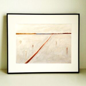 絵画 のおすすめ作品・人気作家 水彩 水彩絵の具 風景 風景画 川へ続く道(冬) インテリア絵画 アート