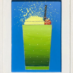 アクリル画 のおすすめ作品・人気作家 緑 スイーツ チェリー デザート ドリンク 飲み物 クリームソーダ インテリア絵画 アート