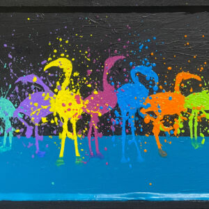 アクリル画 のおすすめ作品・人気作家 鳥 カラフル ポップアート ラテン フラミンゴ インテリア絵画 アート