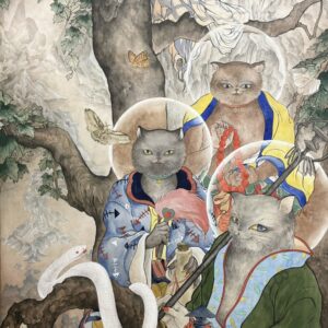 日本画 のおすすめ作品・人気作家 猫 古典絵画 和 山水 水墨画 羅漢 猫羅漢図 インテリア絵画 アート