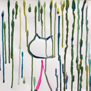 アクリル画 のおすすめ作品・人気作家 猫 ワンピース 絵 No title インテリア絵画 アート