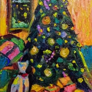 油絵 のおすすめ作品・人気作家 12月 クリスマス クリスマスプレゼント 幸せな夜 暖かい作品 聖夜 クリスマスの夜 インテリア絵画 アート