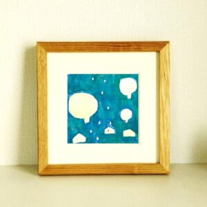 手描きイラスト のおすすめ作品・人気作家 水彩画 ブルー 心象風景 水彩 青 風景画 雨の日 インテリア絵画 アート