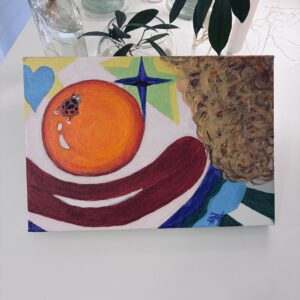 アクリル画 のおすすめ作品・人気作家 てんとう虫 ピエロ メルヘン 絵本 hold on ! やさしいピエロ インテリア絵画 アート