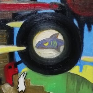 Uncategorized 油絵，うさぎ，シャーク シャーク玉 インテリア絵画 アート