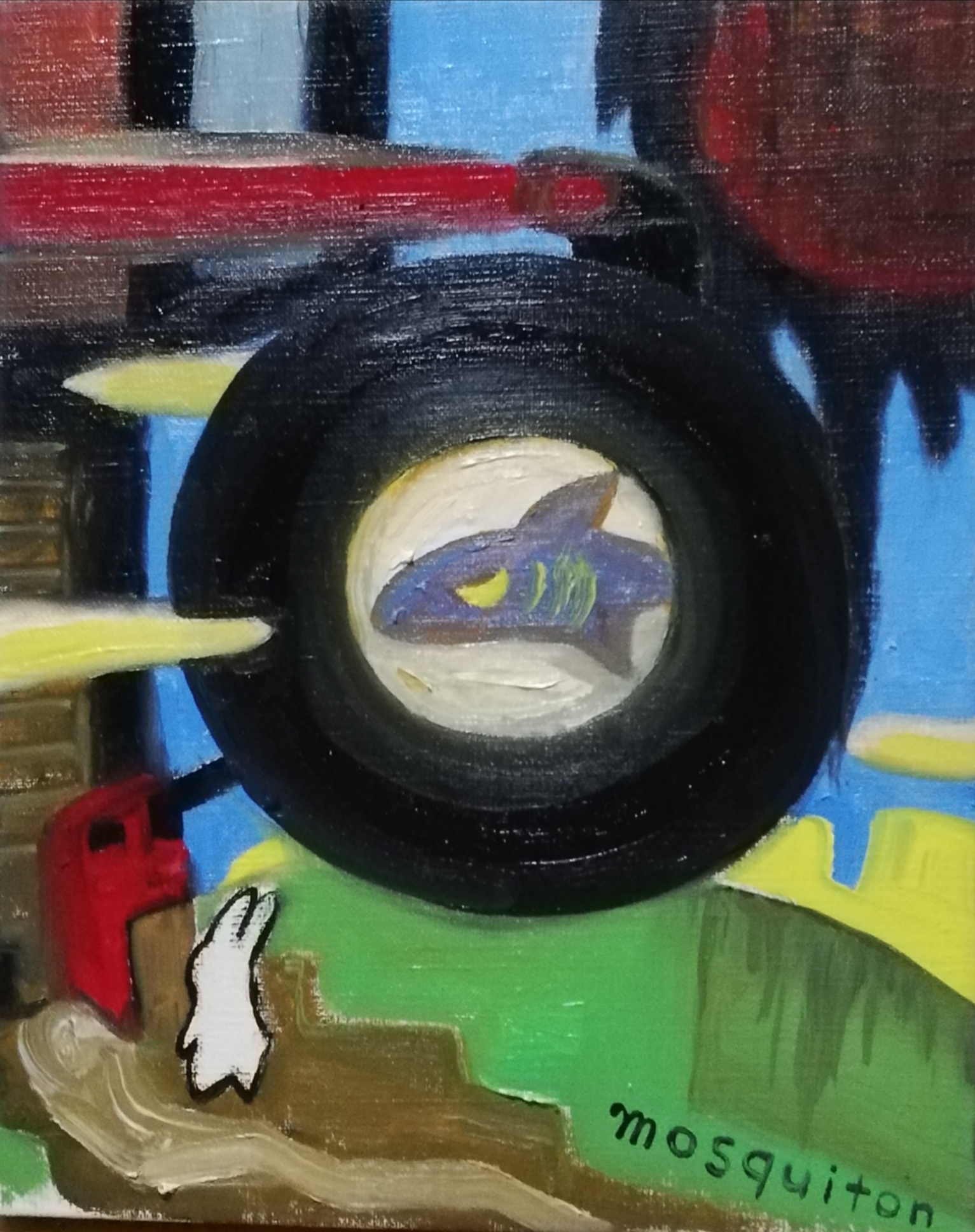 Uncategorized 油絵，うさぎ，シャーク シャーク玉 インテリア絵画 アート