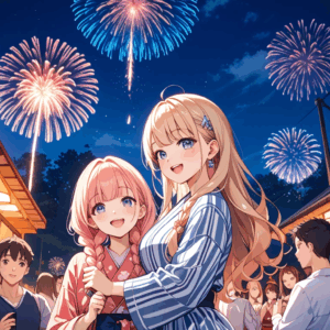 その他 生成AI作品 花火大会の日常 インテリア絵画 アート