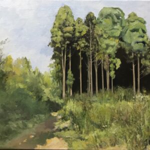 Uncategorized  夏の日、入り口、杉林 インテリア絵画 アート