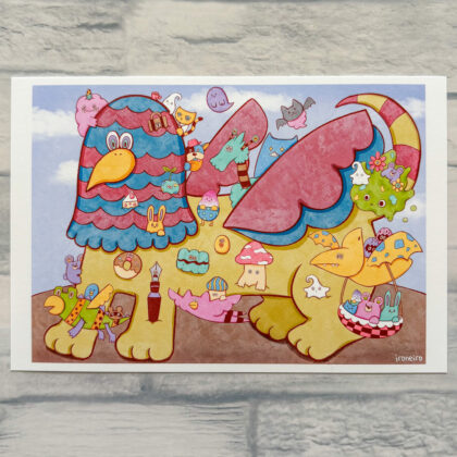 イラスト のおすすめ作品・人気作家 動物 A4 ファンタジー ポップ モンスター グリフォン インテリア絵画 アート