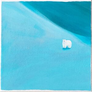 アクリル画 のおすすめ作品・人気作家 動物 シロクマ ホッキョクグマ 冬 白熊 定点観測 インテリア絵画 アート