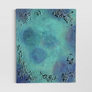 アクリル画 のおすすめ作品・人気作家 ミクストメディア 抽象画 インテリア スタイリッシュ ターコイズ テクスチャーアート ブルー モダンアート 青 Curiosity ～ 好奇心 インテリア絵画 アート