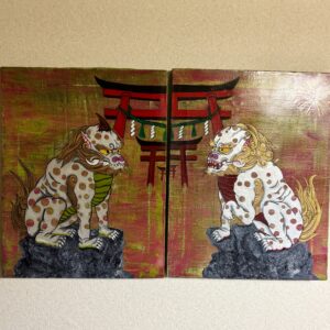 アクリル画 のおすすめ作品・人気作家 狛犬鳥居 阿吽　aun インテリア絵画 アート