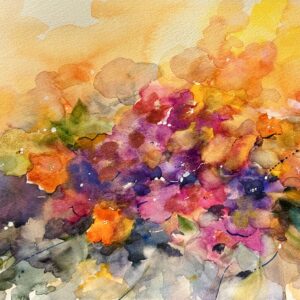 水彩画 のおすすめ作品・人気作家 抽象 Abstract Flowers インテリア絵画 アート