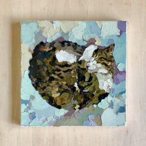 油絵 のおすすめ作品・人気作家  まるまり猫 インテリア絵画 アート