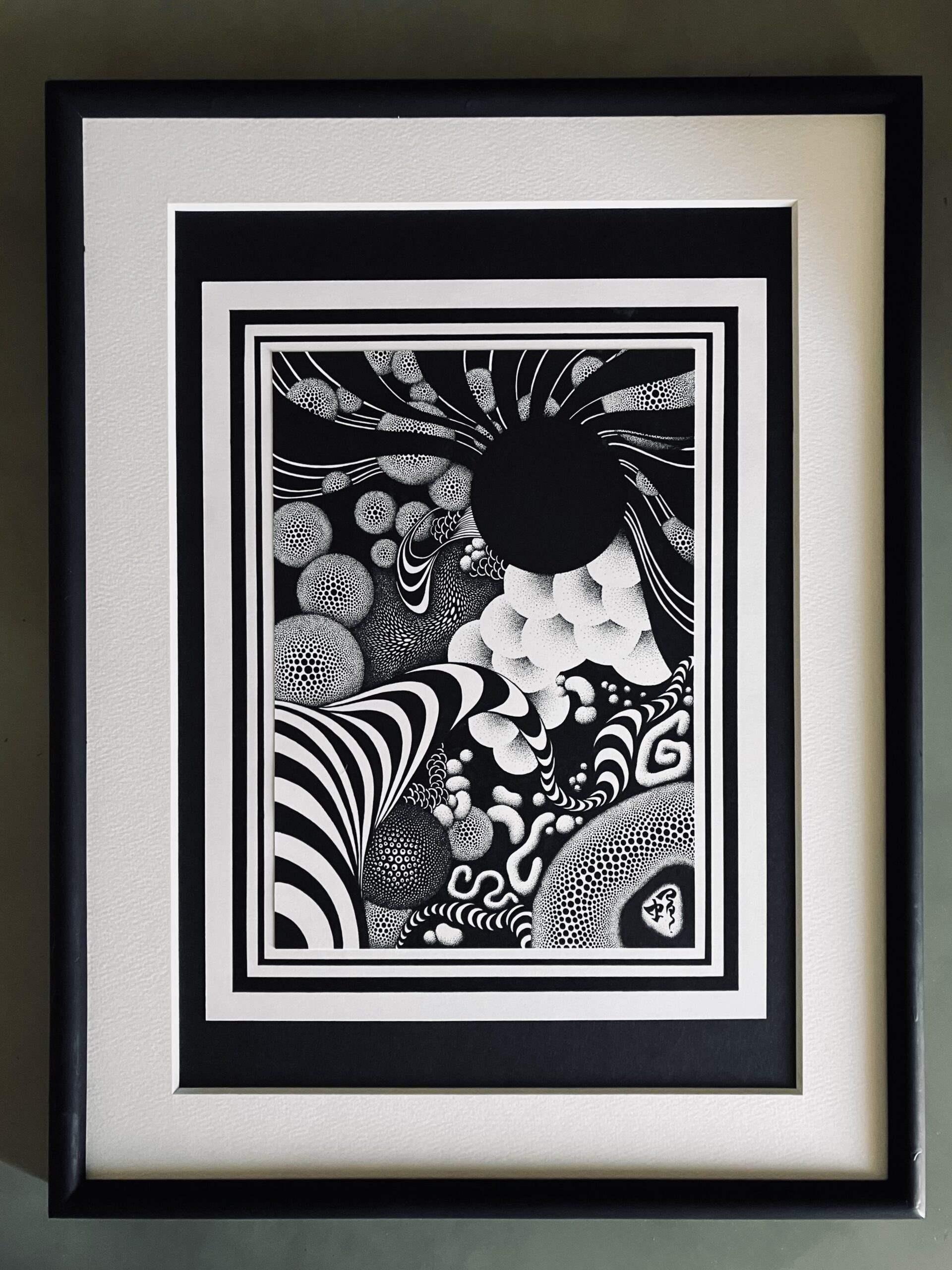 絵画 のおすすめ作品・人気作家 自然　五大元素　モノクロ　黒　白　サイケデリック　psychedelic Five Elements インテリア絵画 アート