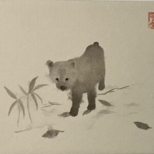 日本画 のおすすめ作品・人気作家 動物 墨 墨絵 日本画 ヤブイヌ インテリア絵画 アート