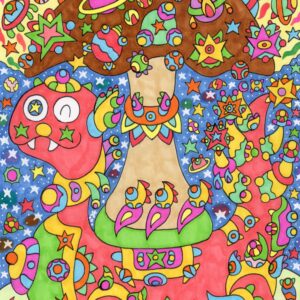 絵画 のおすすめ作品・人気作家 宇宙 星 インテリア キノコ ドラゴン モンスター 惑星 神 神様 竜 銀河 龍 星を生み出す竜・キノコタイプ インテリア絵画 アート