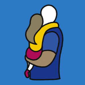 絵画 のおすすめ作品・人気作家 blue contemporaryart Portreit グラフィカル ポートレイト 現代アート 親子 青 lovelytimes #B インテリア絵画 アート