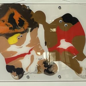 絵画 のおすすめ作品・人気作家 アクリル 人物 かわいい けったい スポーツ デカルコマニー バスケットボール 現代アート バスケットボール インテリア絵画 アート