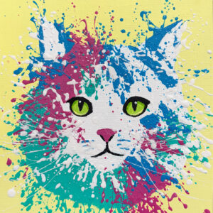 アクリル画 のおすすめ作品・人気作家 動物猫カラフルポップアート NEKO インテリア絵画 アート