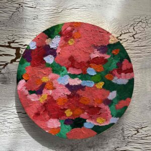 絵画 のおすすめ作品・人気作家 花 アートパネル 油彩画 油彩 絵画 『Wild Flowers 2025』｜丸形アートパネル 直径20cmインテリア 絵画 原画 インテリア絵画 アート