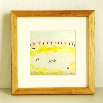手描きイラスト のおすすめ作品・人気作家 水彩画 犬 心象風景 春 水彩 風景画 春をおもう インテリア絵画 アート