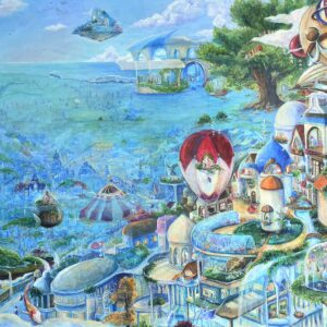 アクリル画 のおすすめ作品・人気作家 海，ファンタジー，サーカス，ノスタルジック 風のまわり道 インテリア絵画 アート