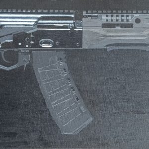 油絵 のおすすめ作品・人気作家 インテリア クール シンプル ブラック ミリタリー モダン リアル 現代アート 銃 AK インテリア絵画 アート