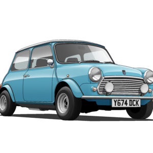 デジタルイラスト のおすすめ作品・人気作家 車イラストクラッシックカー Rover Mini インテリア絵画 アート